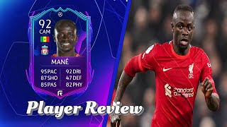 INSANE POSITION CHANGE 😱 SADIO MANE RTTF PLAYER REVIEW 92 RATED FIFA 22 ULTIMATE TEAM [upl. by Capp]