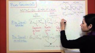 QUIMICA REDOX T48 Notación simplificada de las pilas galvánicas [upl. by Hcurab]