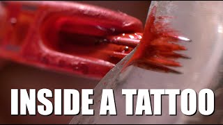 Tattoo on Transparent quotSkinquot at 20000fps  The Slow Mo Guys [upl. by Shirline]