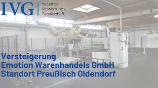 Versteigerung Emotion Warenhandels GmbH Standort Preußisch Oldendorf I IVG [upl. by Dlonyer]