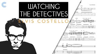 Guitar  Watching the Detectives  Elvis Costello  Sheet Music Chords amp Vocals [upl. by Esirrehc]