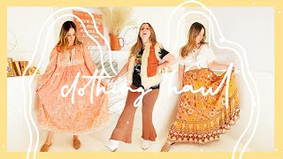 a 70s Boho Clothing Haul [upl. by Adnohral870]