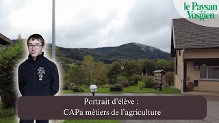 Portrait dun élève en CAPa métiers de lagriculture à la MFR de Ramonchamp [upl. by Dnesnwot]