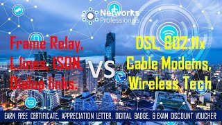 Network Access Technologies   Frame Relay ISDN Dialup Links DSL Cable Modem Wireless80211x [upl. by Gilberto]