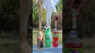 The Power of Mentos Three Drinks Three Big Shots experiment coke [upl. by Magna]