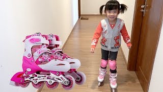 Bé Tập Đi Patin – Bé Lần Đầu Tập Trượt Patin ❤ AnAn ToysReview TV ❤ [upl. by Hercule]