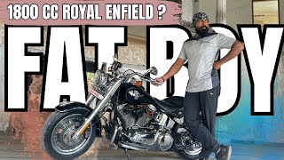 Is Harley Davidson Fat Boy an overprized 1800 CC Royal Enfield shotgun [upl. by Irrep]