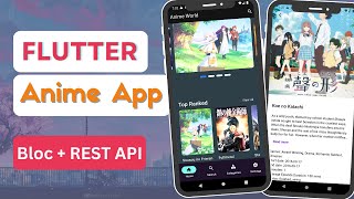 Build An Anime App with Flutter and REST API [upl. by Faunie]