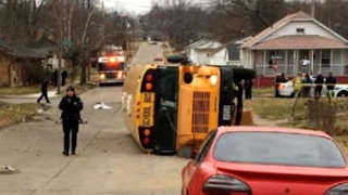 Van Crashes Into School Bus With 31 High School Students [upl. by Sladen1]