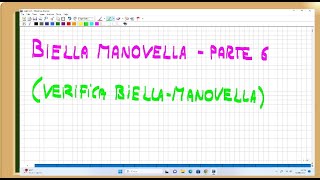 biella manovella verifiche e dimensionamenti  parte 6 [upl. by Niklaus]