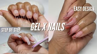 HOW TO APPLY GEL X NAILS STEP BY STEP [upl. by Ikin]