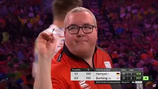 AN INCREDIBLE SET  Bunting v Hempel  Set 1  202324 World Darts Championship [upl. by Alathia]