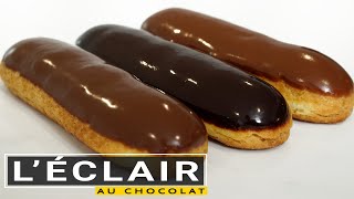 Léclair au chocolat forme parfaite et 3 types de glaçage [upl. by Enicnarf475]