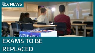 Schoolbased assessments to replace cancelled GCSEs and Alevels in England  ITV News [upl. by Goldshlag]