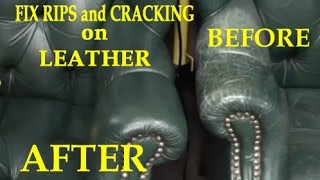 Fix Rips and Cracking on a Leather Chair [upl. by Akirej]