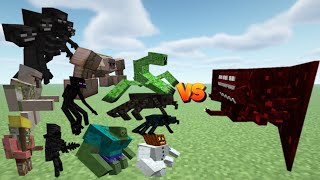 Chagaroth the dread beast Abyssal Craft MOD VS All Mutant Mobs in MINECRAFT1VS1 minecraft [upl. by Acino]