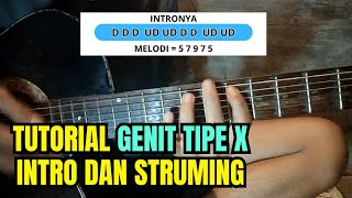 TUTORIAL GENIT TIPE X VERSI GITAR SAYUR FIKSANJAY [upl. by Rats]