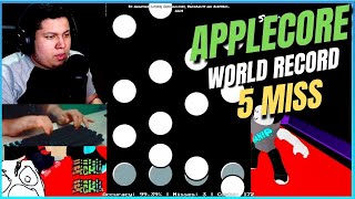 APPLECORE Right Side 5 MISS TIED WORLD RECORD Roblox FNF Funky Friday [upl. by Rengaw199]