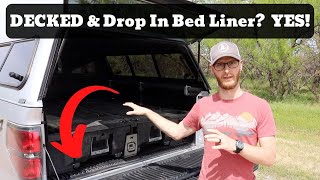 How I Used DECKED Storage Drawers WITH A Drop In Truck Bed Liner [upl. by Nylirej]