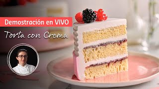 Torta con crema elaboración desde casa [upl. by Bianka]