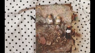 JUNK JOURNAL Witch Theme  My Completed Junk Journal Flip Through ASMR  Journal Decor Ideas [upl. by Salamanca532]