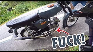 How i lost my exhaust  Simson S51 Tuning [upl. by Esyle]