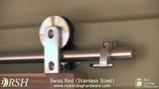 Stainless Steel Sliding Barn Door Hardware  Demonstration [upl. by Drud]