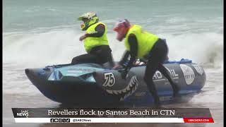 Trans Agulhas Challenge  Revellers flock to Santos Beach in Mossel Bay [upl. by Annuahs107]