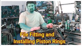 File Fitting Piston Rings [upl. by Lodnar]