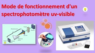 spectroscopie uvvisible 6  mode de fonctionnement dun spectrophotomètre uvvisible [upl. by Sally81]