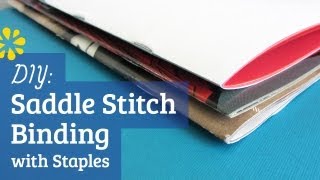 DIY Staple Saddle Stitch Bookbinding Tutorial  Sea Lemon [upl. by Llenet334]