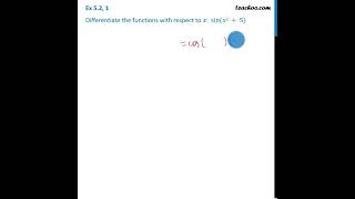 Ex 52 1  Differentiate sin x2  5  Chapter 5 Class 12  Teachoo [upl. by Joannes]