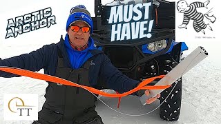 115 Arctic Anchor  Dont Get Your ATV Stuck Ice Fishing  Best ATV Ice Fishing Accessory [upl. by Bitthia]