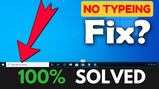 How to Fix Windows 10 Search Not Working  Cant Type in Windows 10 Search Bar  Fix not Searching [upl. by Redyr]