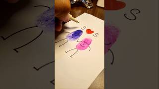 Making finger paint together 💫💖art paint couplegoals giftideas cute shortsfeed shorts [upl. by Acsecnarf]