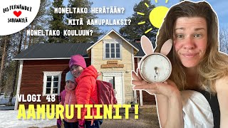 AAMURUTIINIT LAPISSA  PALUU KOULUARKEEN vaihtovuosisodankylässä vlogi 48 [upl. by Arrekahs346]