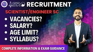 ISRO Recruitment  Scientist Engineer SC  Complete Information ℹ️ [upl. by Aribold]