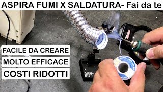 bellissimo ASPIRA FUMI PER SALDATURE Saldatura elettroniche Saldare a stagno FAI DA TE aspiratore [upl. by Reddin]