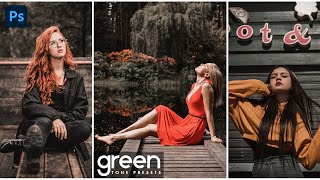 Green Tone Preset  Photoshop Tutorial  Green Tone Color Grading in Photoshop [upl. by Miehar]