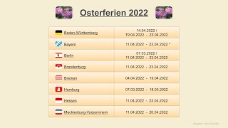 Osterferien 2022 [upl. by Kirk738]