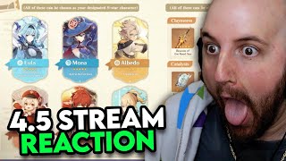 This Genshin Impact Update Is INSANE  45 LIVESTREAM REACTION [upl. by Assenat]