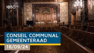 Conseil communal du 18092024  Gemeenteraad van 18092024 [upl. by Annayad]