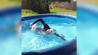 Olympic Swimming Champ Trains In Paddling Pool [upl. by Judah464]