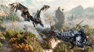 Horizon Zero Dawn Fight Club  Thunderjaw VS Stormbird Rare 13 Second Footage [upl. by Polard902]