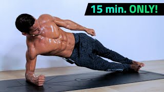 15 Minute KILLER Core Workout at Home All Levels [upl. by Yerocaj]