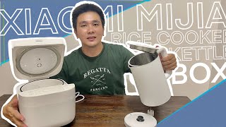 UNBOXING XIAOMI MIJIA RICE COOKER C1 3L 4L 650W AND XIAOMI KETTLE 1A 15L MIJIA WATER KETTLE 1800W [upl. by Meela]