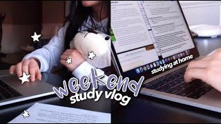 productive weekend study vlog stuck at home ジ [upl. by Enixam484]