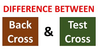 Difference Between Back Cross and Test cross  Back cross Vs Test cross  ABT Gurukul [upl. by Eahsram]