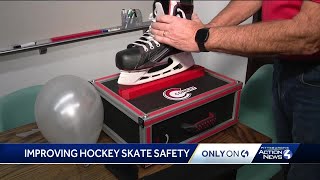 Pittsburgharea company creates machine that reduces ice skate blades ability to cut flesh [upl. by Annat392]