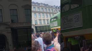 Travis turning up on a bus in George Square [upl. by Barnebas]